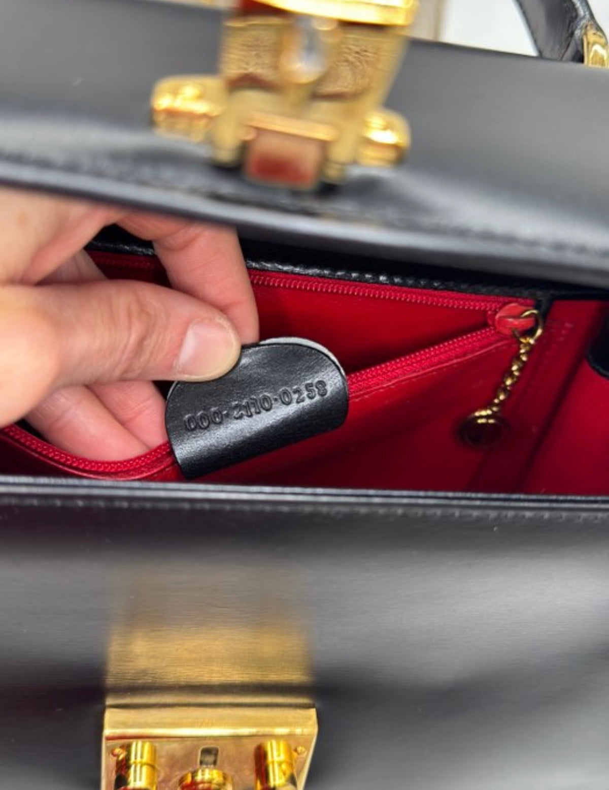 Gucci Lady Lock Vintage  – Borsa a spalla vintage in pelle nera