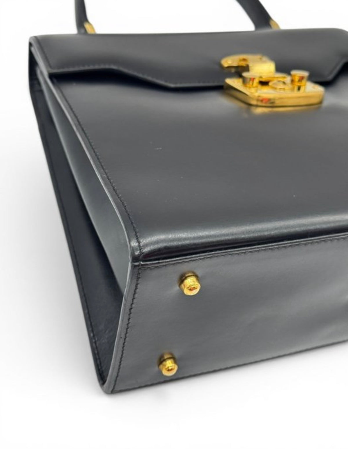 Gucci Lady Lock Vintage  – Borsa a spalla vintage in pelle nera