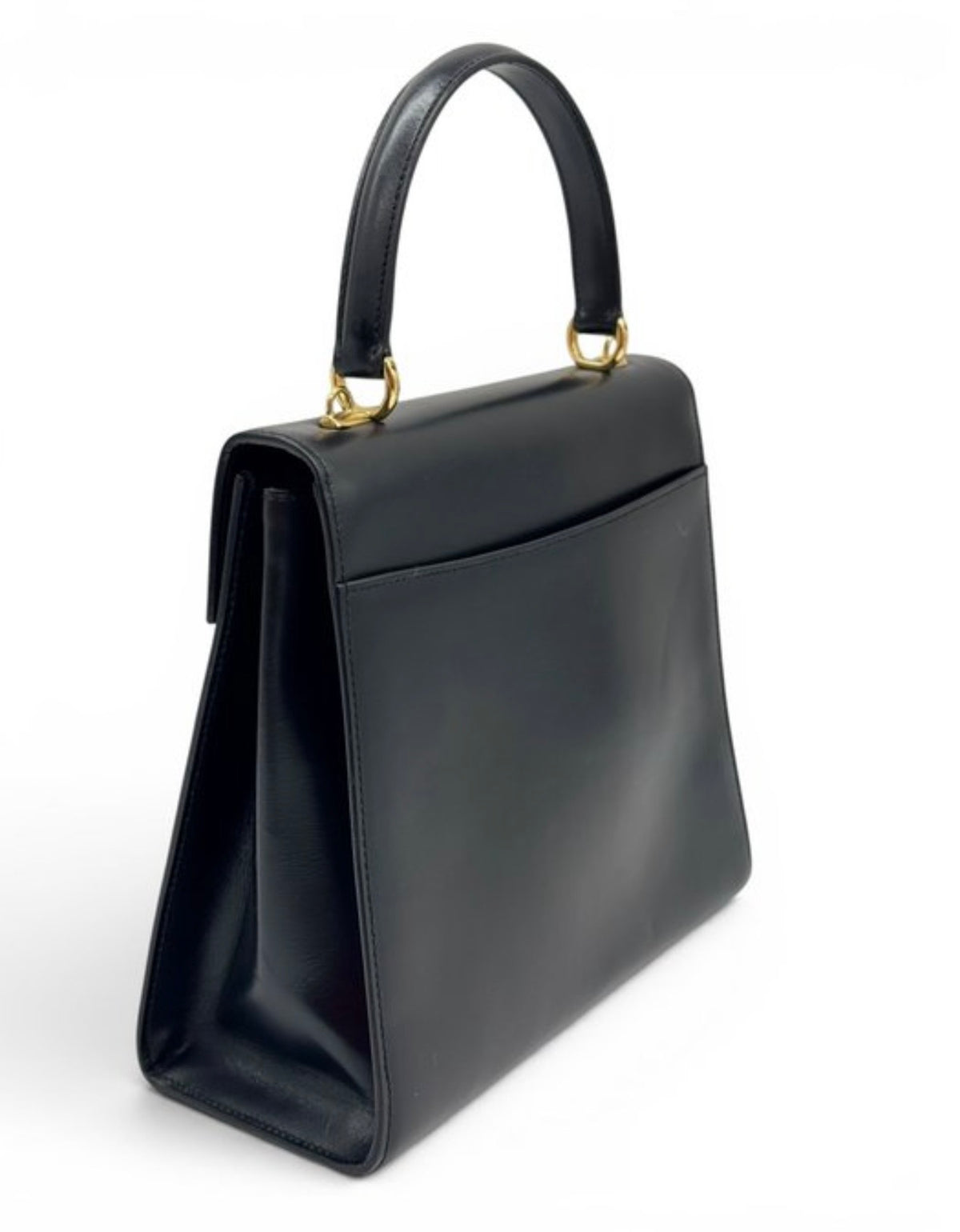 Gucci Lady Lock Vintage  – Borsa a spalla vintage in pelle nera