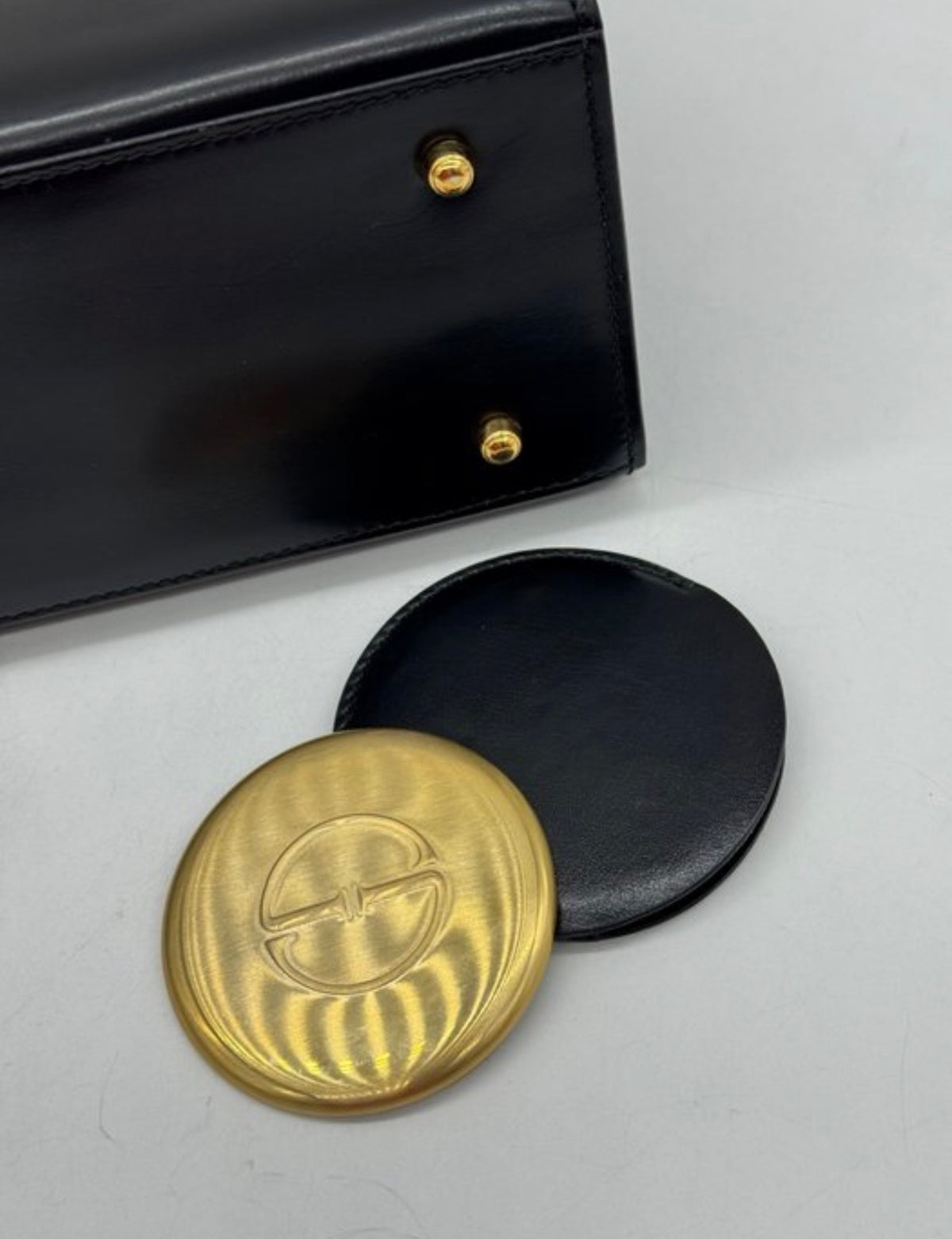 Gucci Lady Lock Vintage  – Borsa a spalla vintage in pelle nera