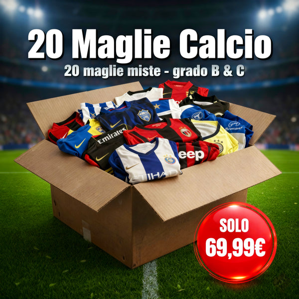 20 Maglie Calcio + Sciarpa  "Grado B & C" ⚽📦