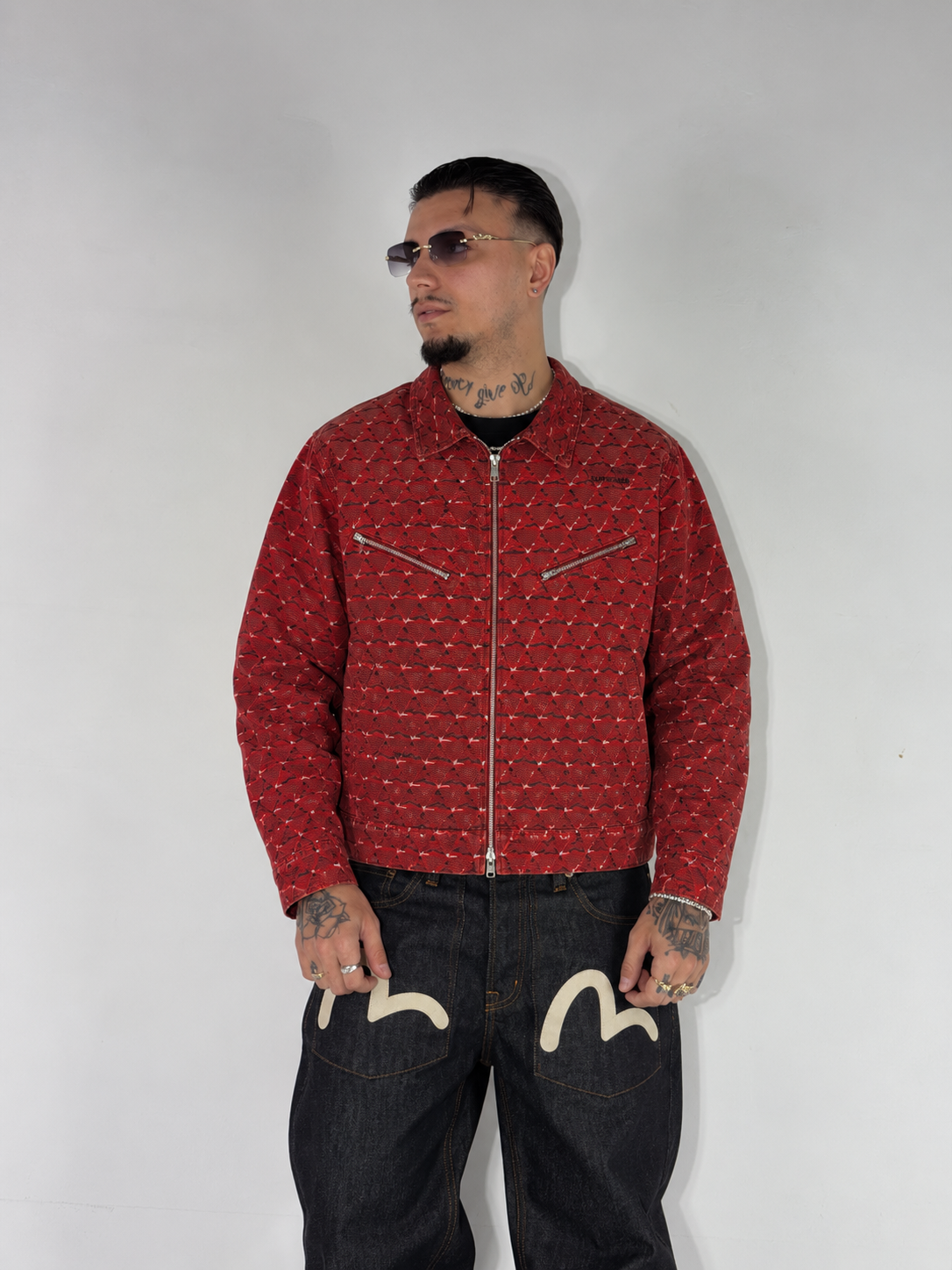 Supreme Diamond Plate Work Jacket
Red