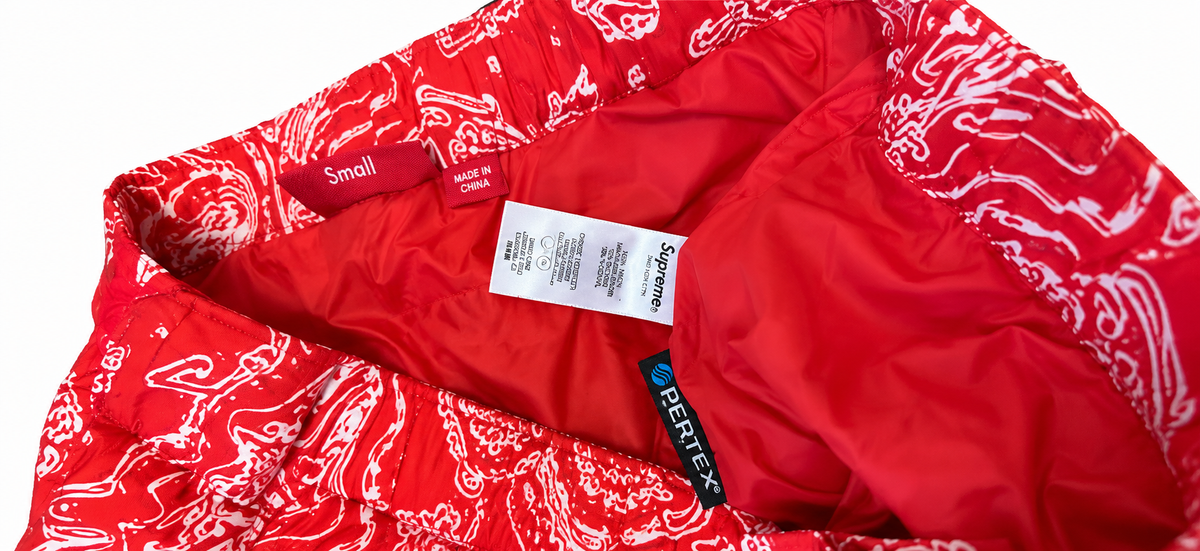 Supreme Paisley Red Blood Bandana Pertex® Pants
